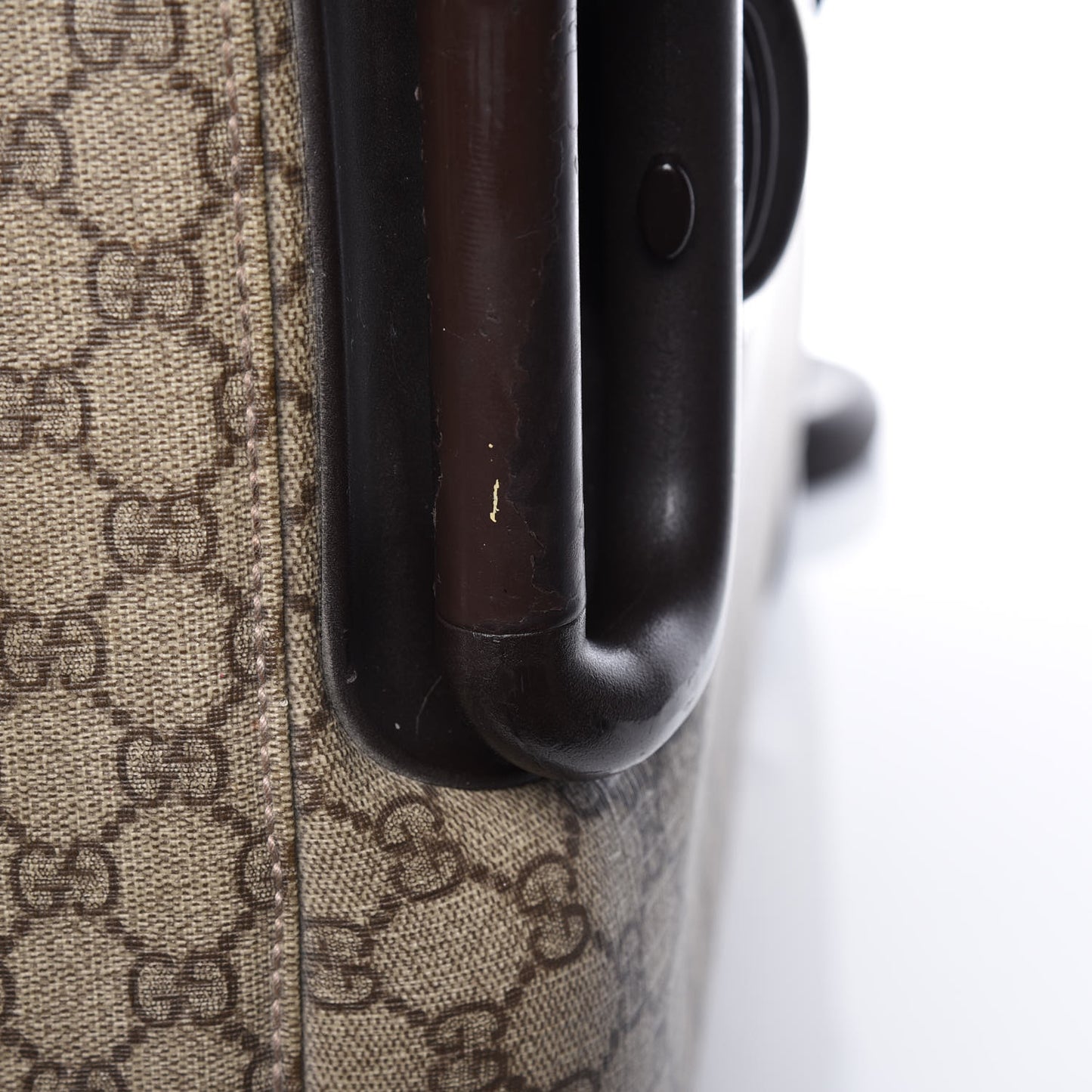 GG Plus Monogram Trolley Suitcase Dark Brown