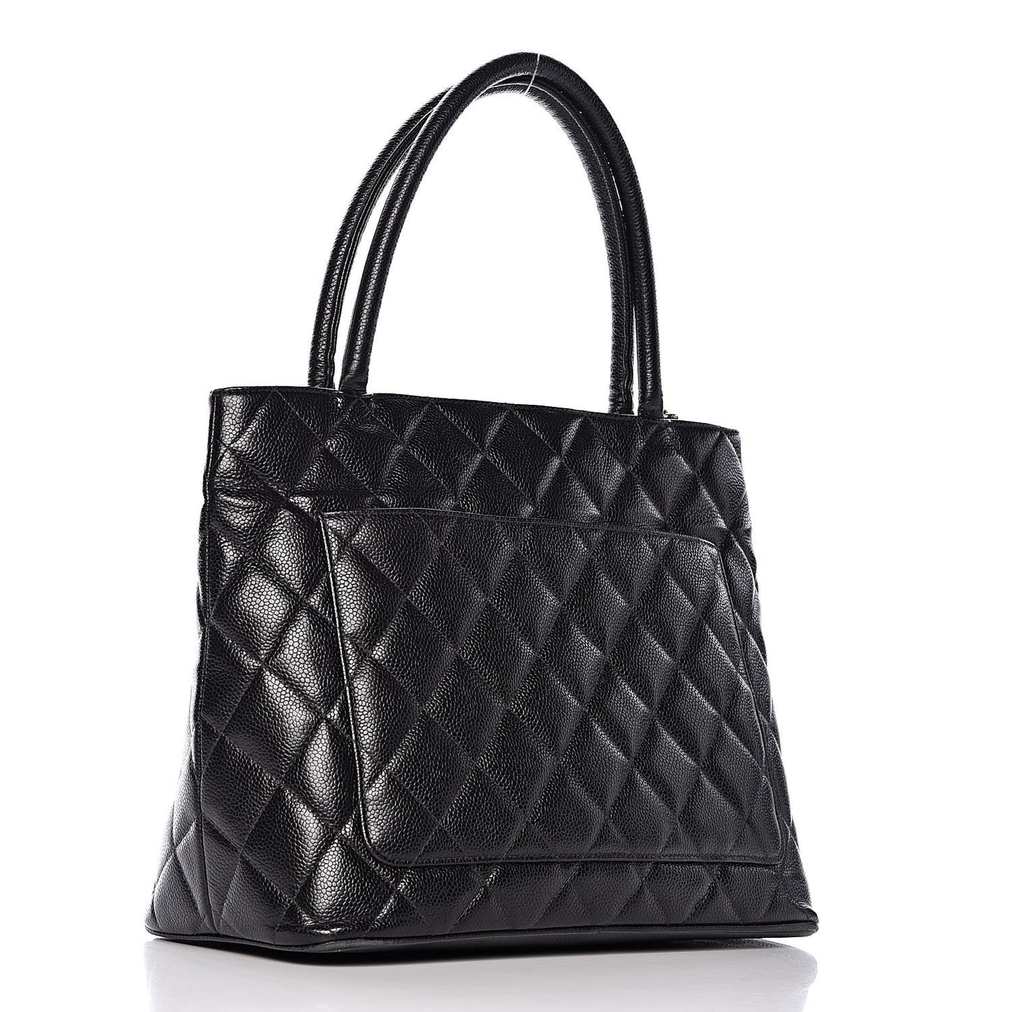 Caviar Quilted Medallion Tote Black