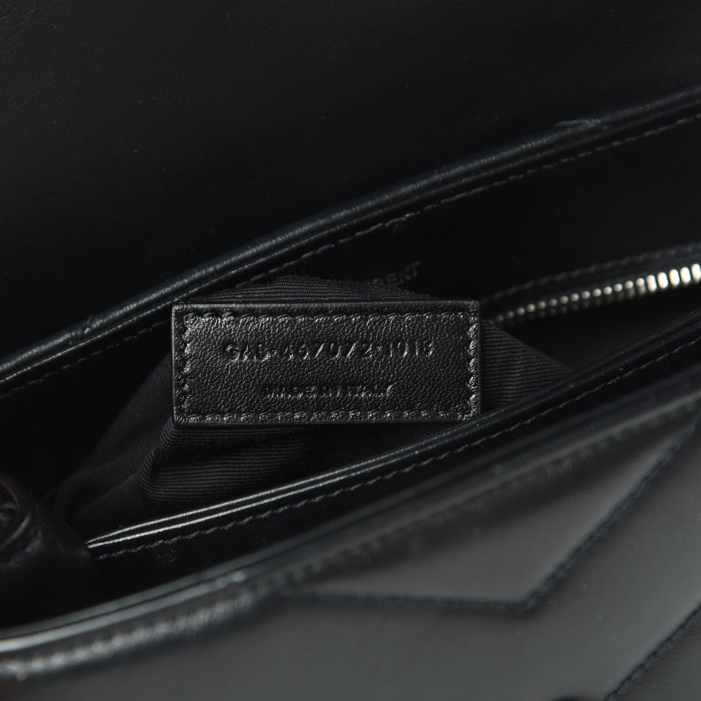 Calfskin Y Quilted Monogram Toy Loulou Crossbody Bag Black