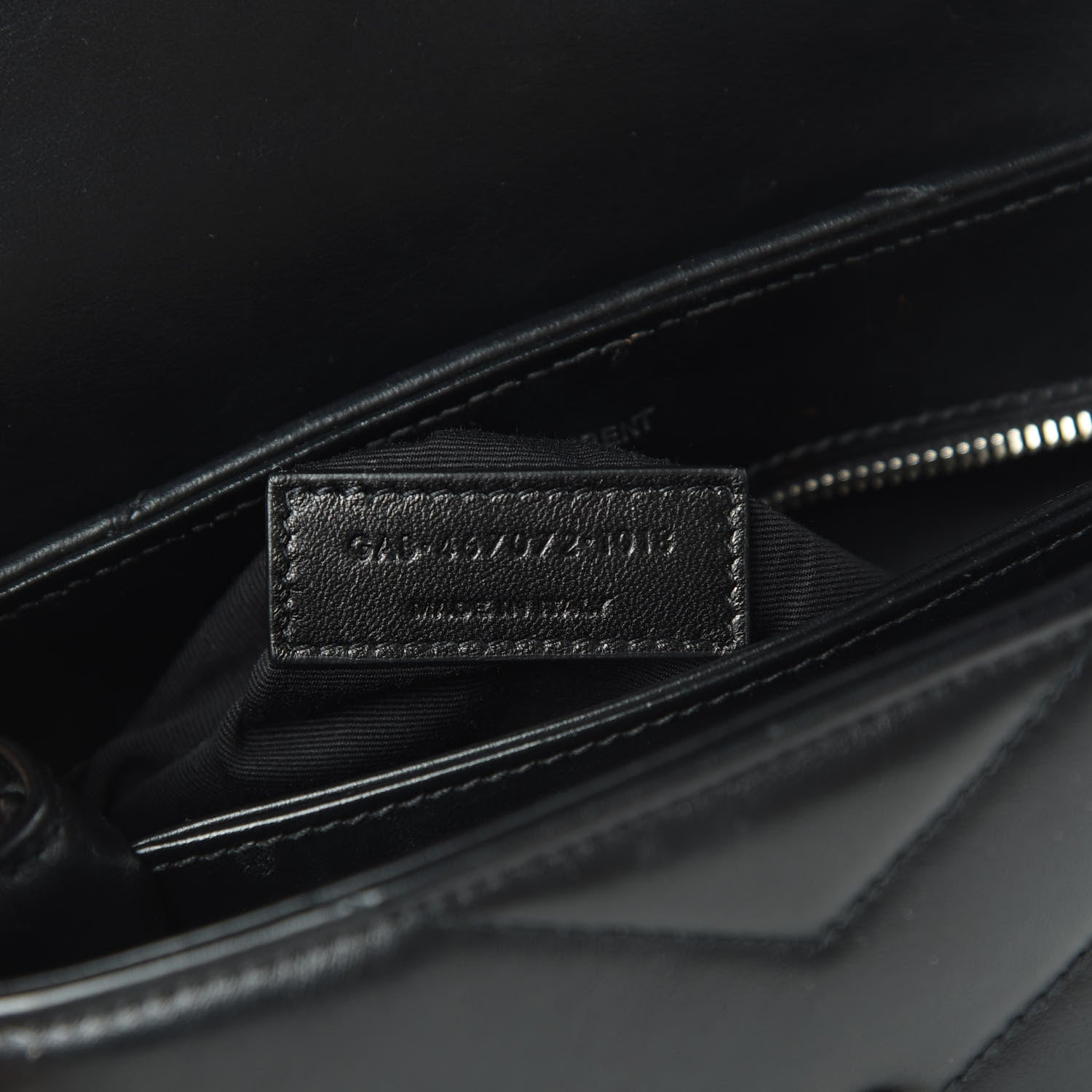 Saint Laurent Calfskin Y Quilted Monogram Toy Loulou Crossbody Bag Black 7 of 14