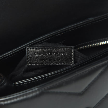 Saint Laurent Calfskin Y Quilted Monogram Toy Loulou Crossbody Bag Black 7 of 14