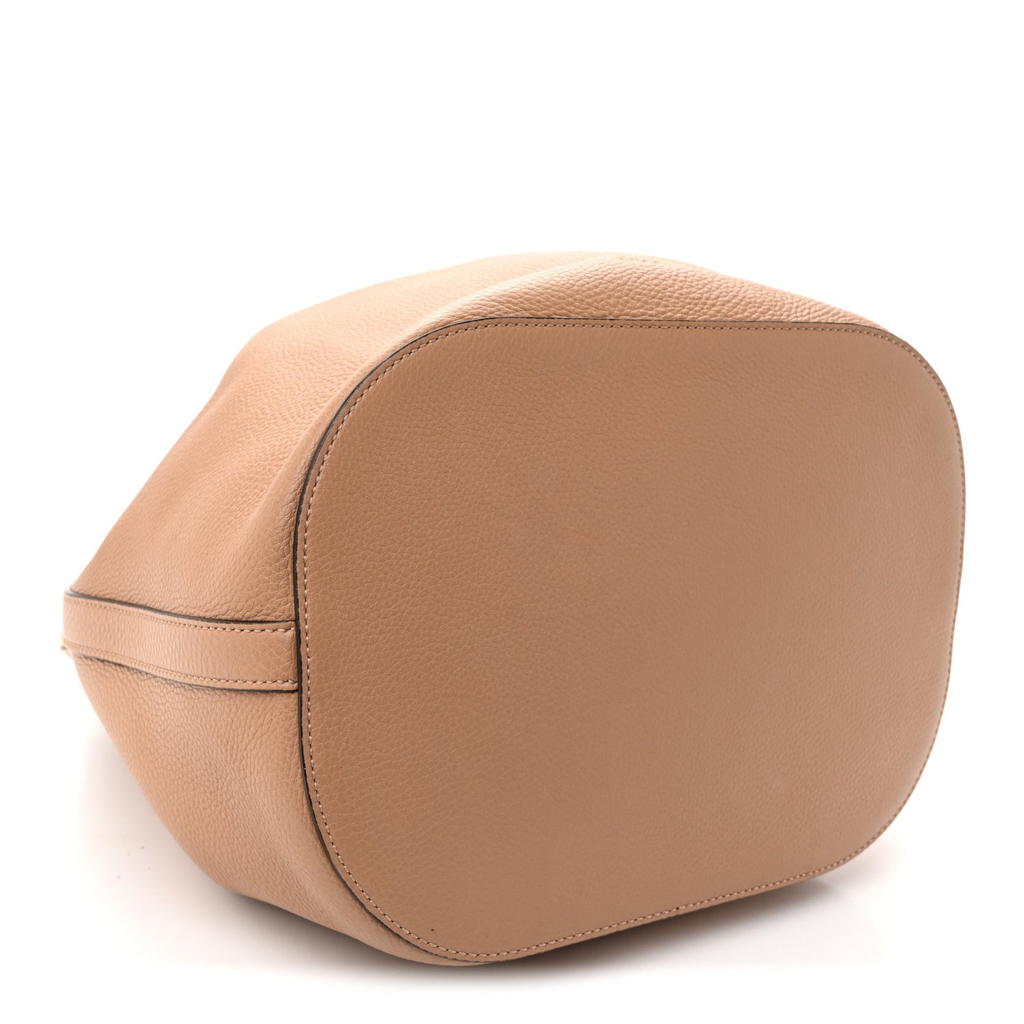Pebbled Calfskin Miss Bamboo Bucket Bag Camelia