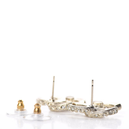 Chanel Crystal CC Earrings Gold 3 of 4