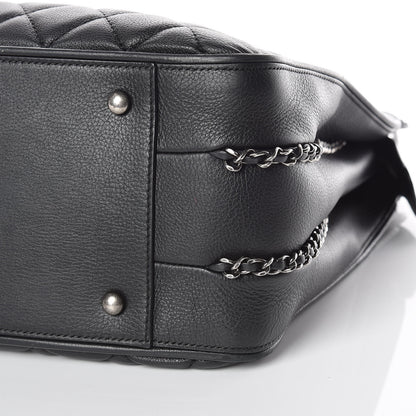 Chanel Calfskin Quilted Frame In Chain Tote Black 10 of 10