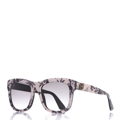 Gucci Acetate Herbarium Print Square Frame Sunglasses GG0032S Grey 1 of 6