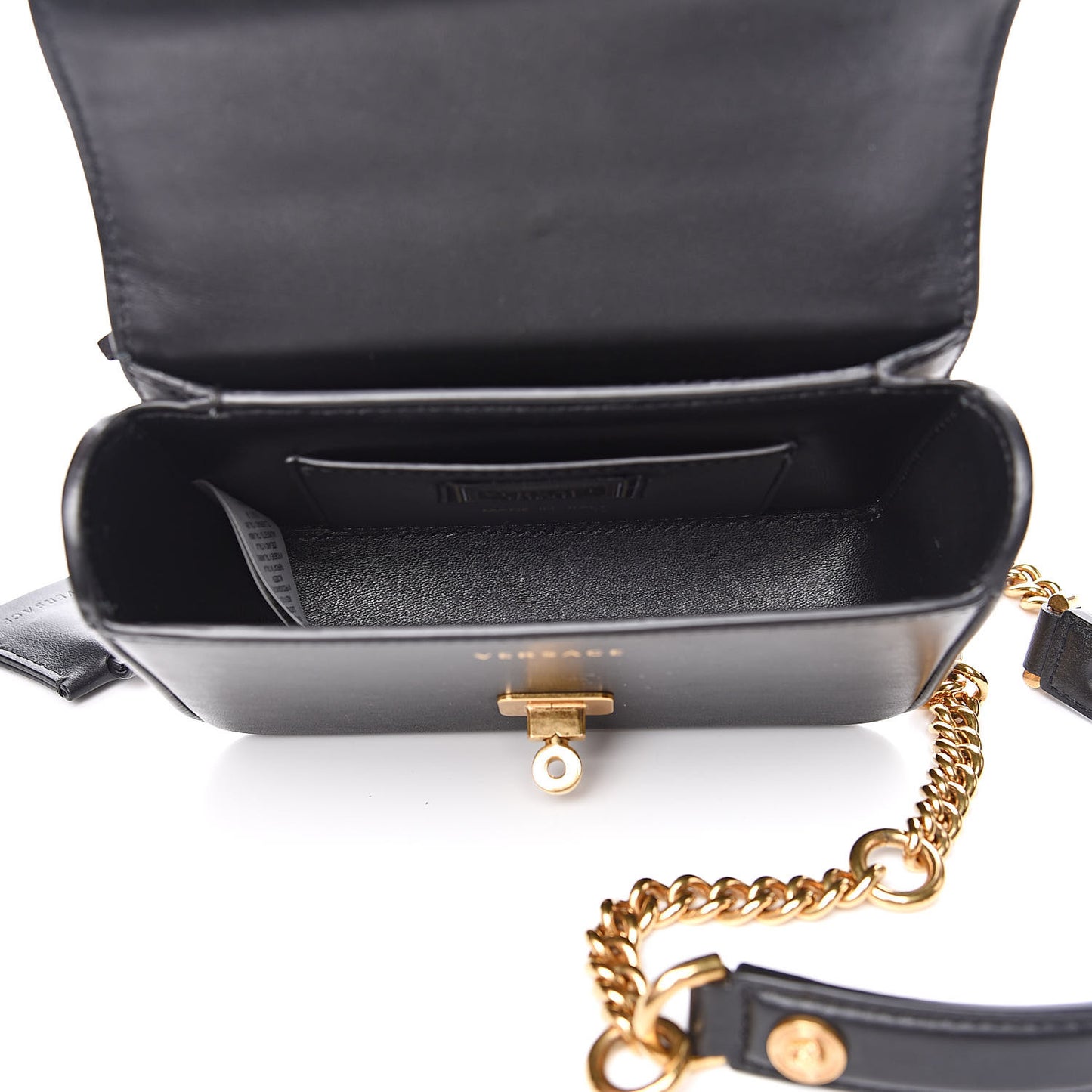 Calfskin Small Icon Chain Bag Black