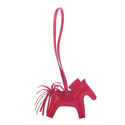 Hermes Milo Lambskin Grigri Rodeo Horse Bag Charm PM Rose Mexico 1 of 4