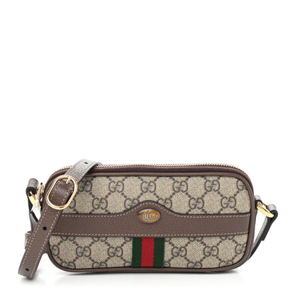 Gucci GG Supreme Monogram Web Mini Ophidia GG Bag Brown 1 of 10