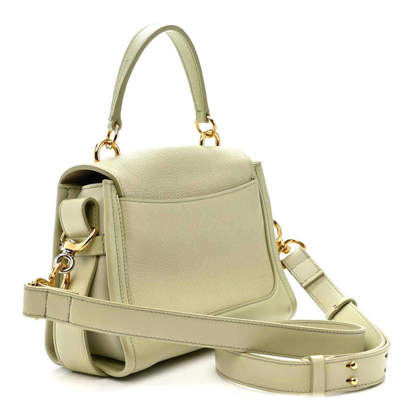 Calfskin Mini Tess Day Bag Light Eucalyptus