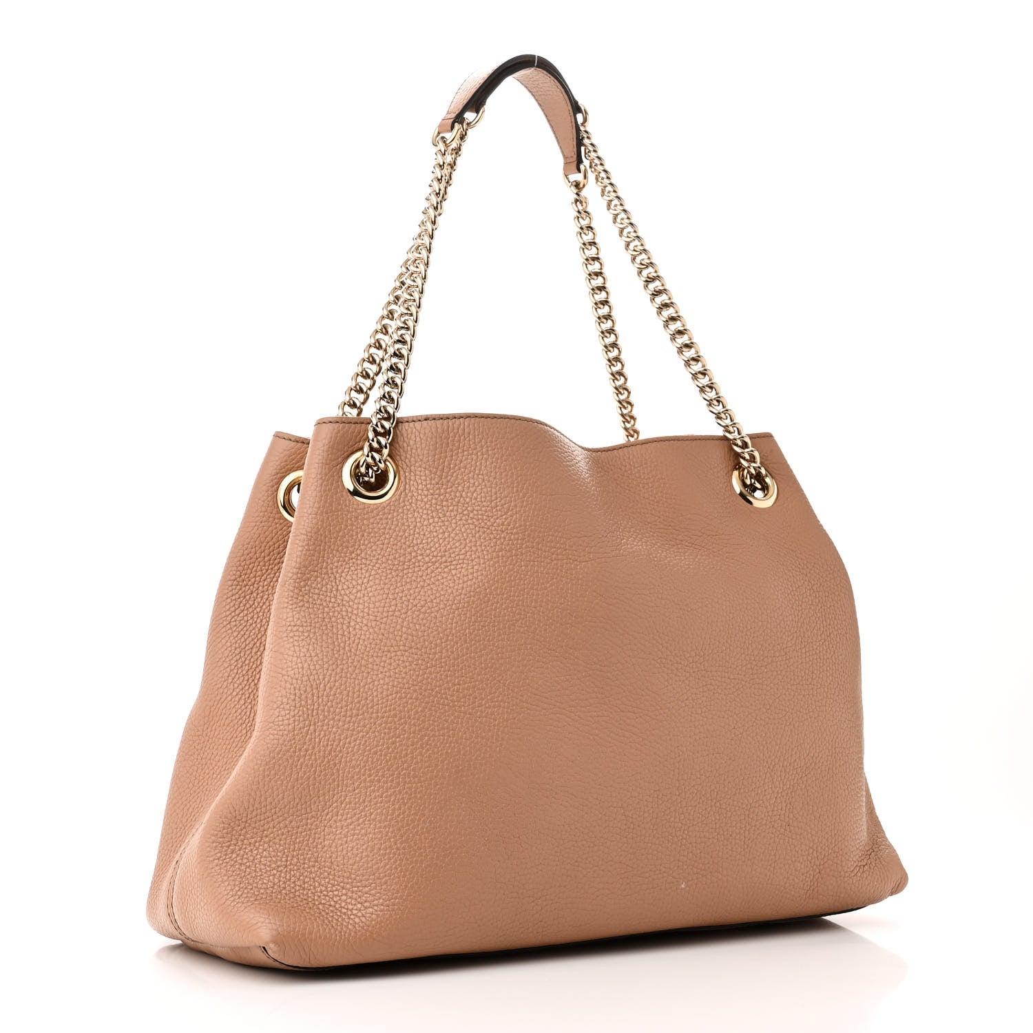 Gucci Pebbled Calfskin Medium Soho Chain Shoulder Bag Camelia 2 of 11