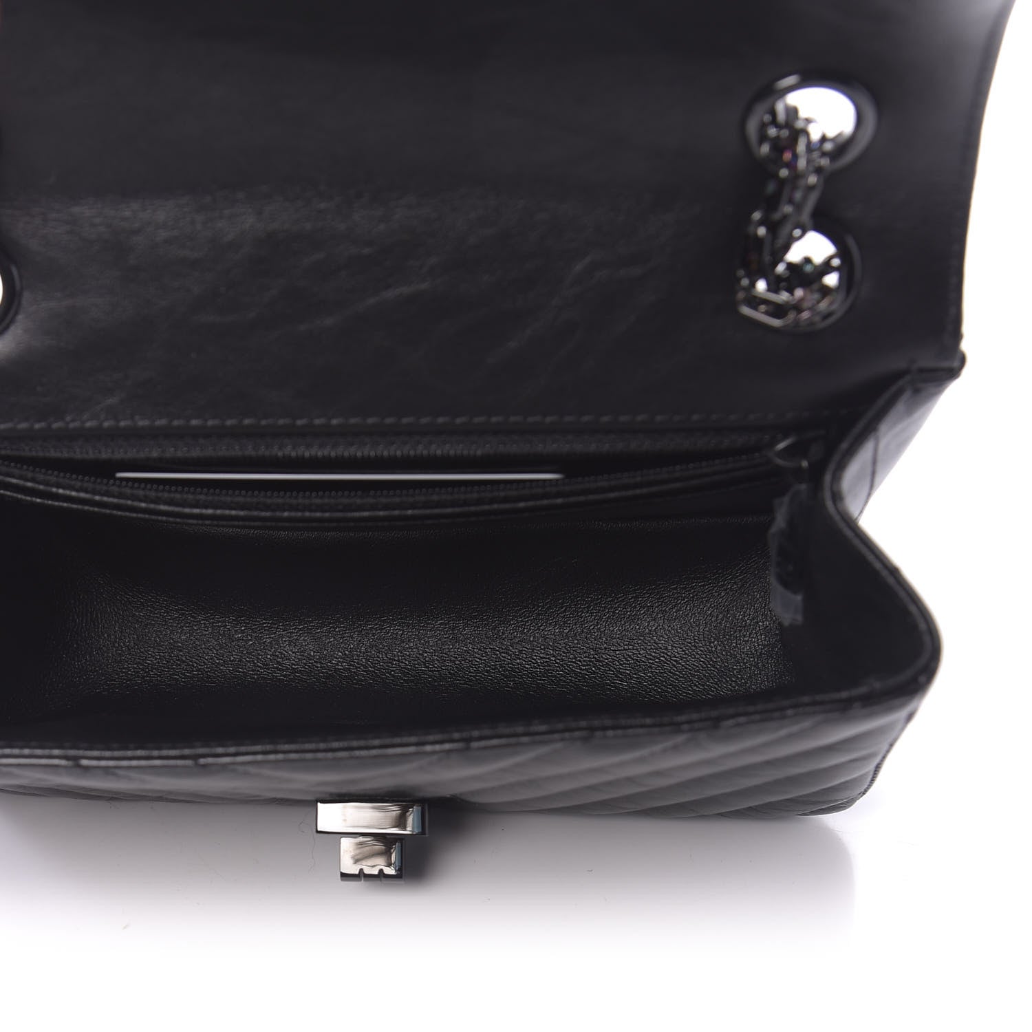 Chanel Aged Calfskin Chevron Quilted 2.55 Reissue Mini Flap So Black 4 of 9
