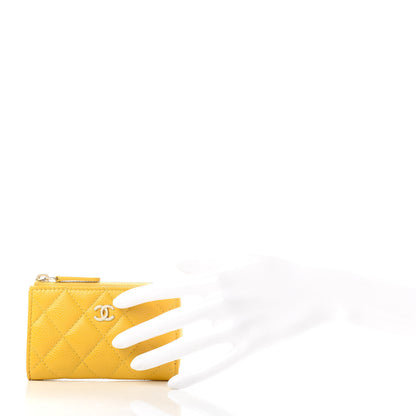 Chanel Caviar Quilted Key Holder Case Yellow 2 of 8