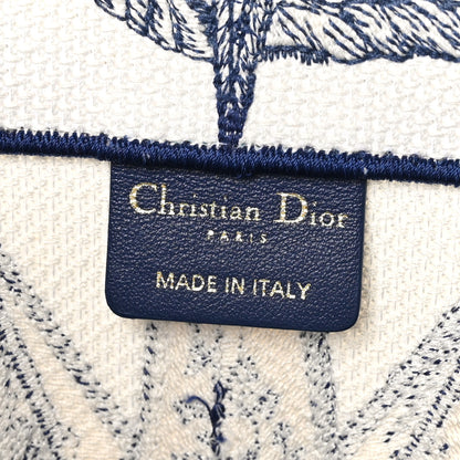 Christian Dior Canvas Embroidered Medium Reve d'Infini Book Tote Blue 5 of 9