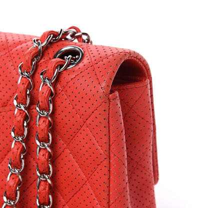 Chanel Lambskin Perforated Medium Flap Red 12 of 13