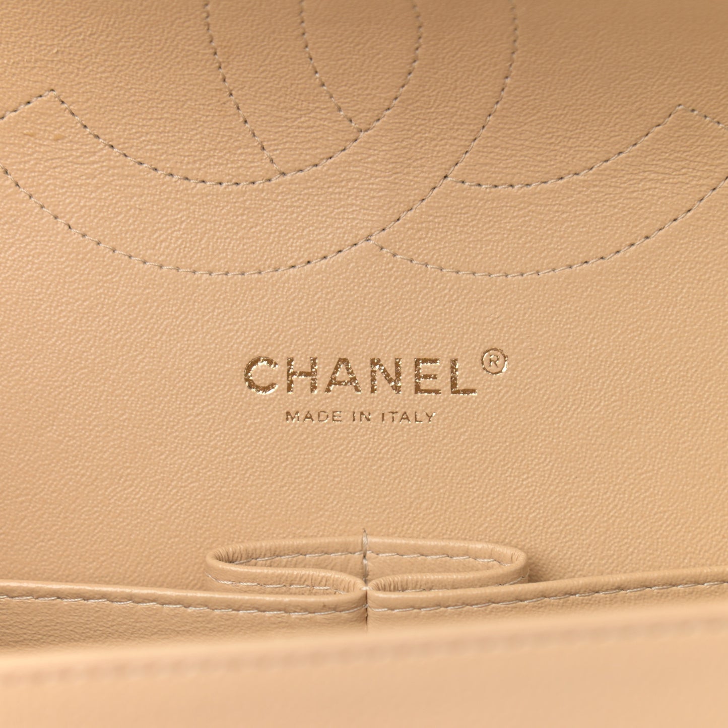 Caviar Quilted Jumbo Double Flap Beige