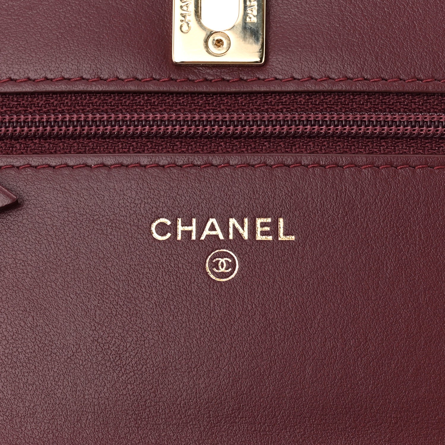 Chanel Velvet Quilted Pearl Crush Wallet On Chain WOC Burgundy 6 of 12
