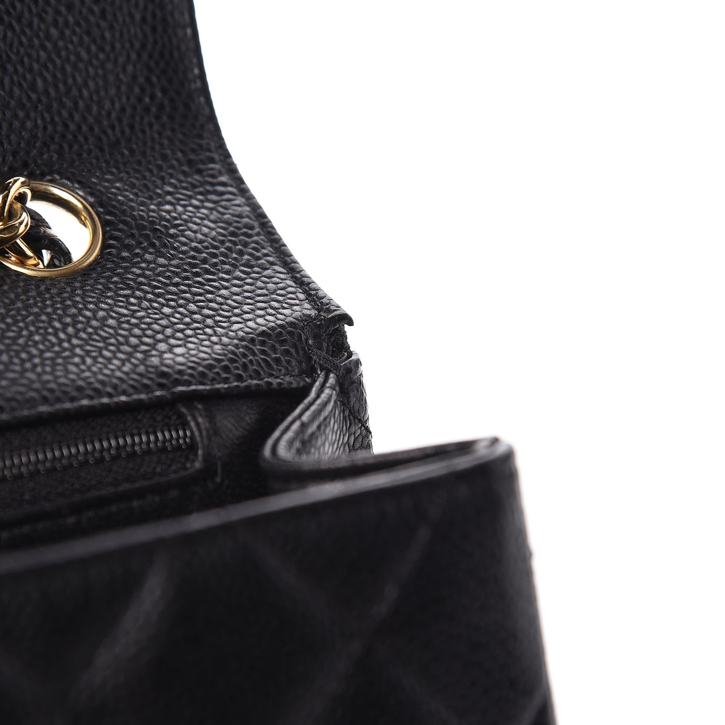 Caviar Quilted Jumbo Single Flap Black