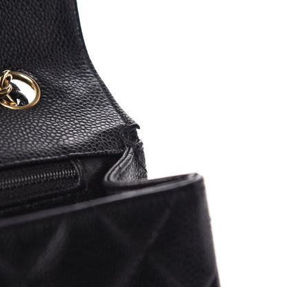 Chanel Caviar Quilted Jumbo Single Flap Black 12 of 15