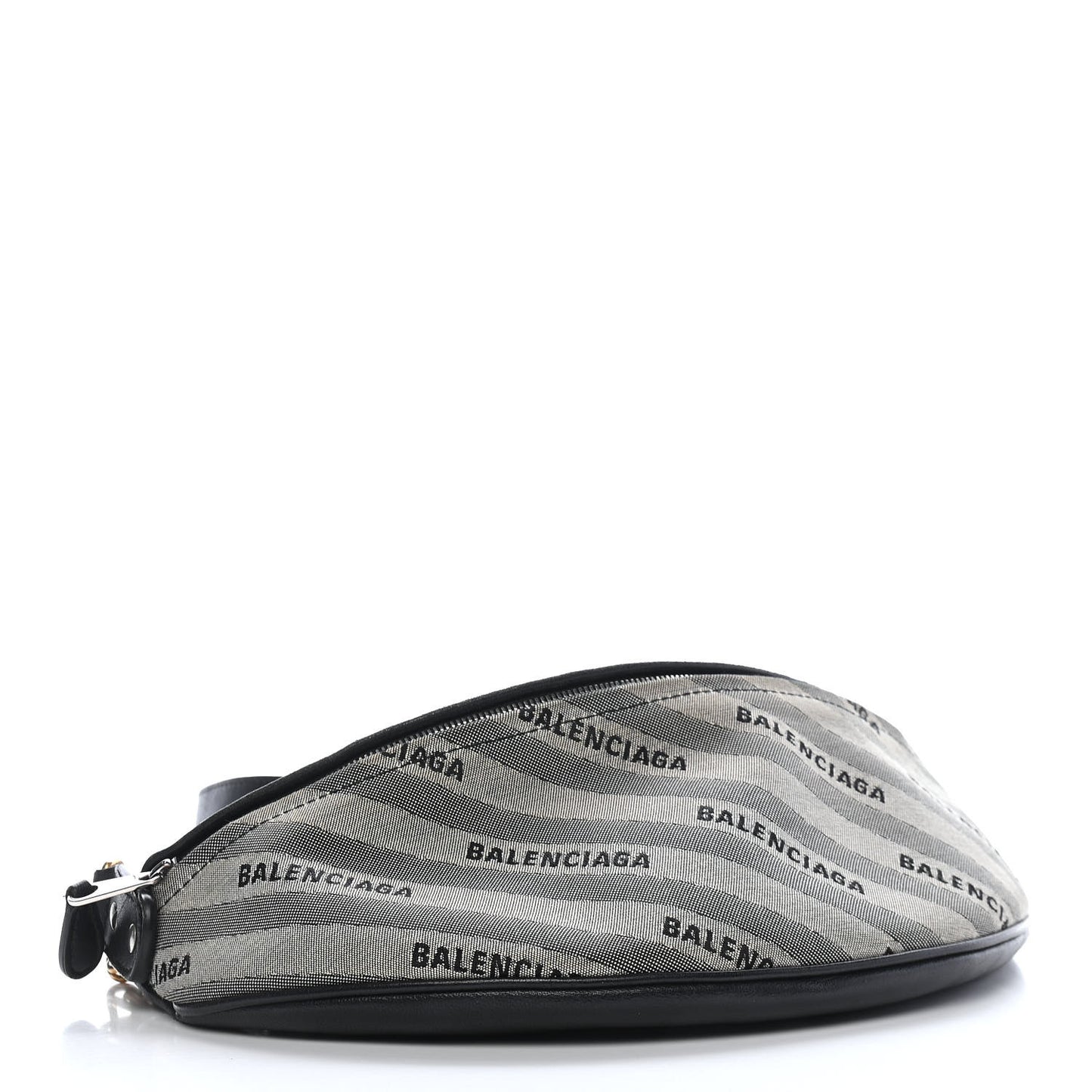 Canvas Jacquard Diagonal Allover Logo XS Souvenir Belt Bag Gris