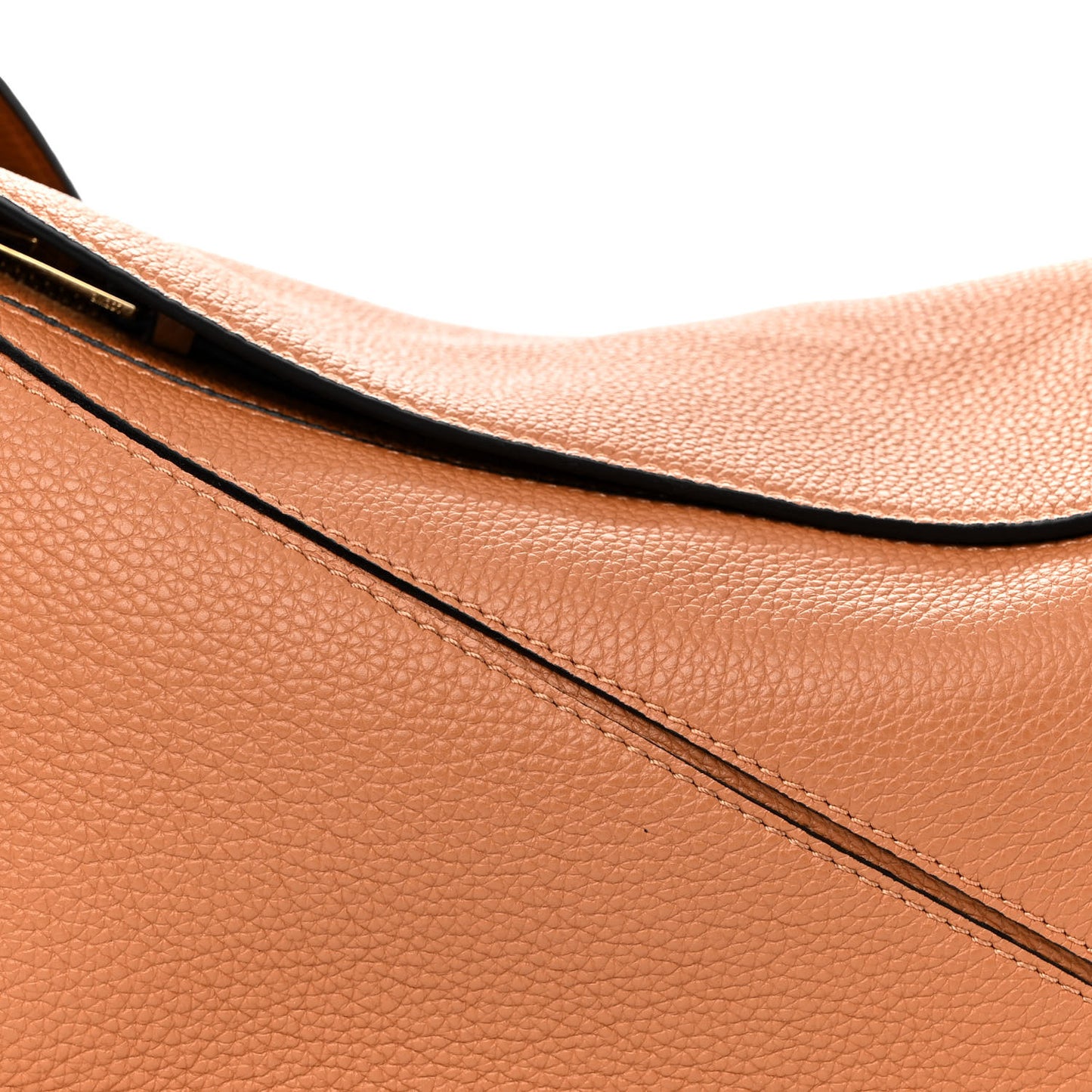 Grained Calfskin Small Puzzle Bag Tan