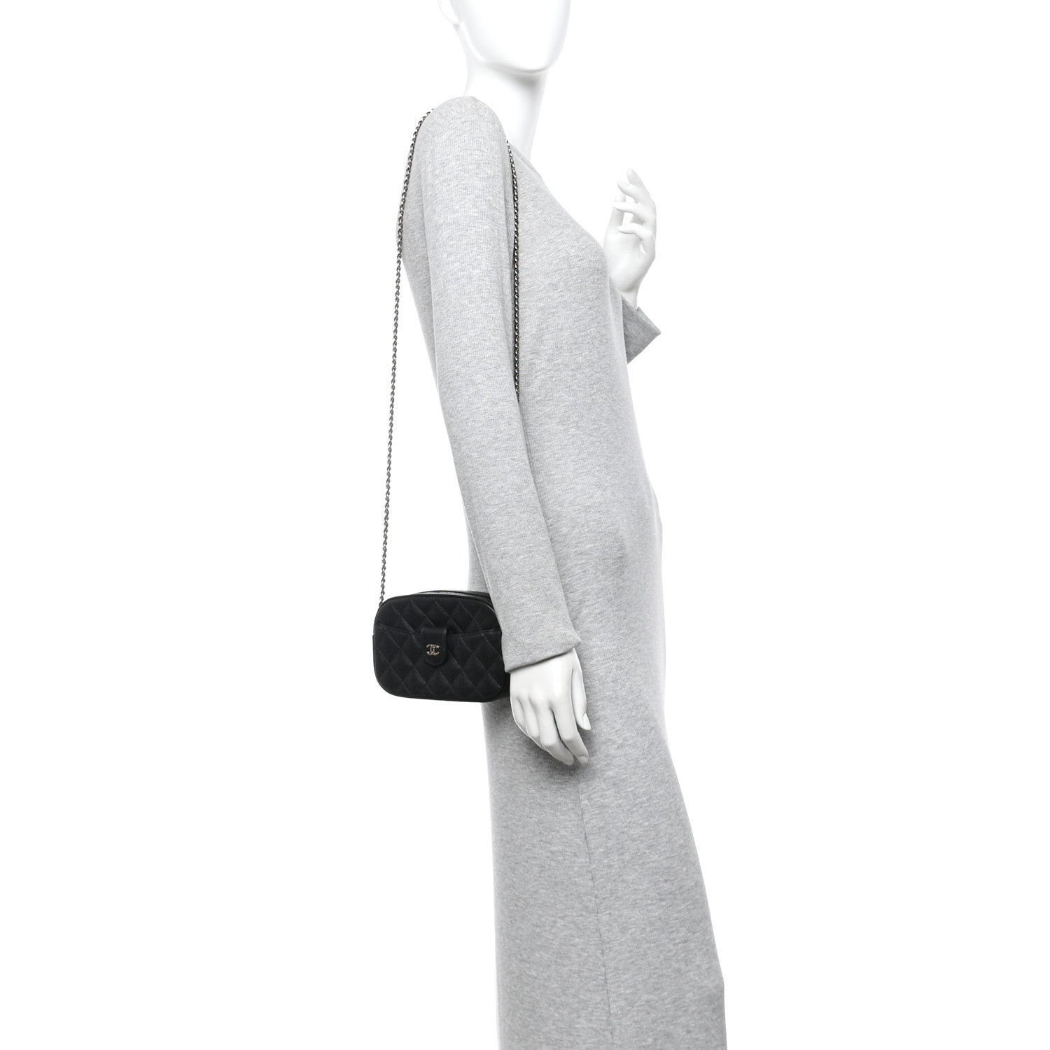 Chanel Caviar Quilted Chain Camera Bag Black 2 of 11