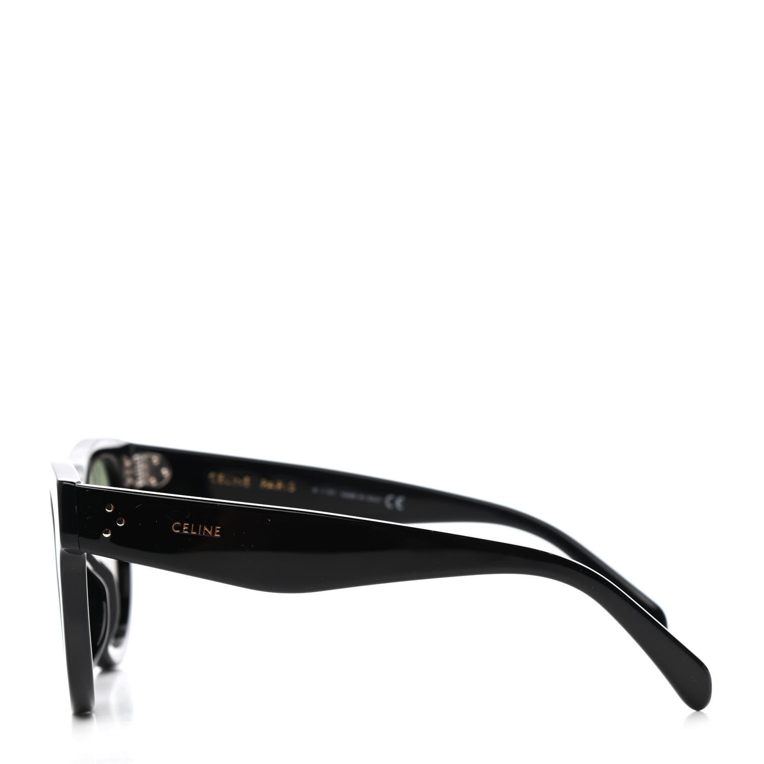 Celine Acetate Studded Mineral Round Sunglasses CL40031N Black 3 of 7