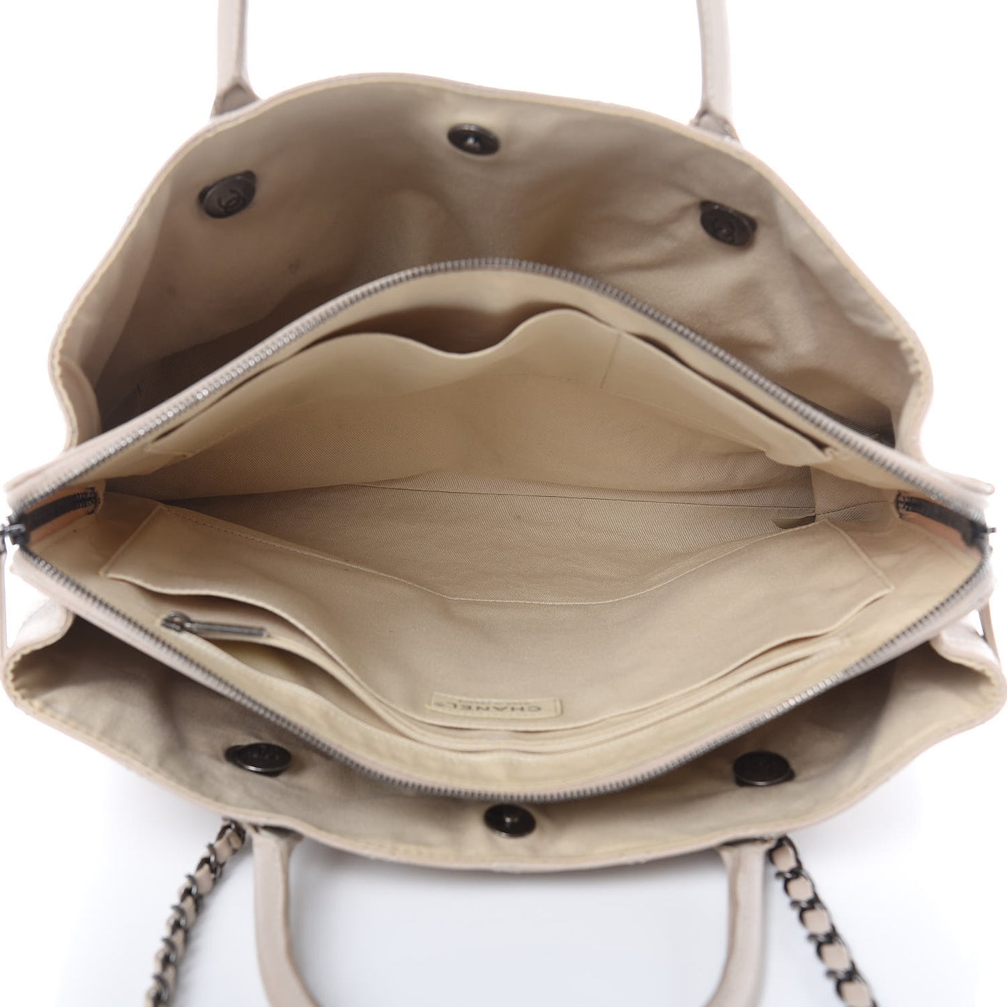 Grained Vegetal Calfskin Urban Shopping Tote Beige