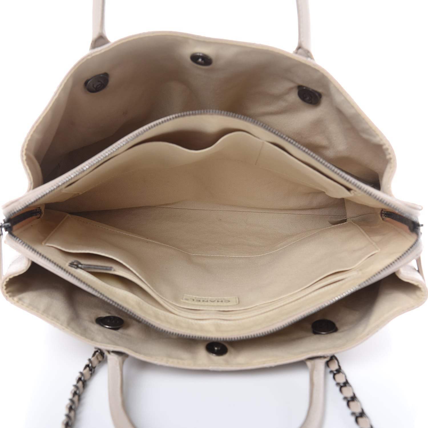 Chanel Grained Vegetal Calfskin Urban Shopping Tote Beige 6 of 24