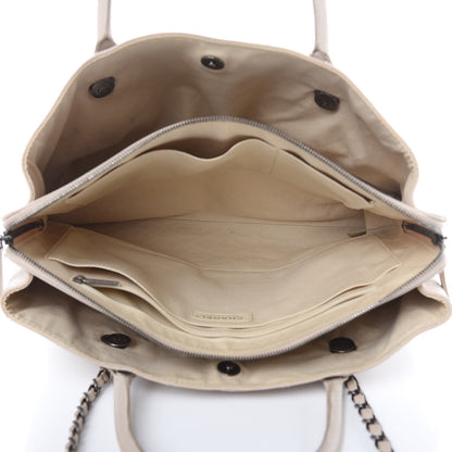 Chanel Grained Vegetal Calfskin Urban Shopping Tote Beige 6 of 24