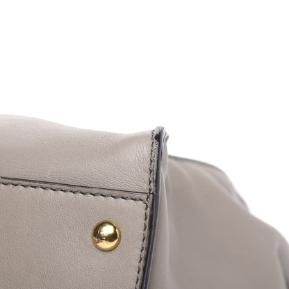 Fendi Vitello Seta Suede Plexiglass Tortoise Large Peekaboo Iconic Satchel Asfalto Marrone 13 of 16