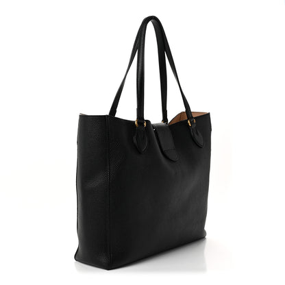 Gucci Grained Calfskin Small Dahlia Tote Black 4 of 11