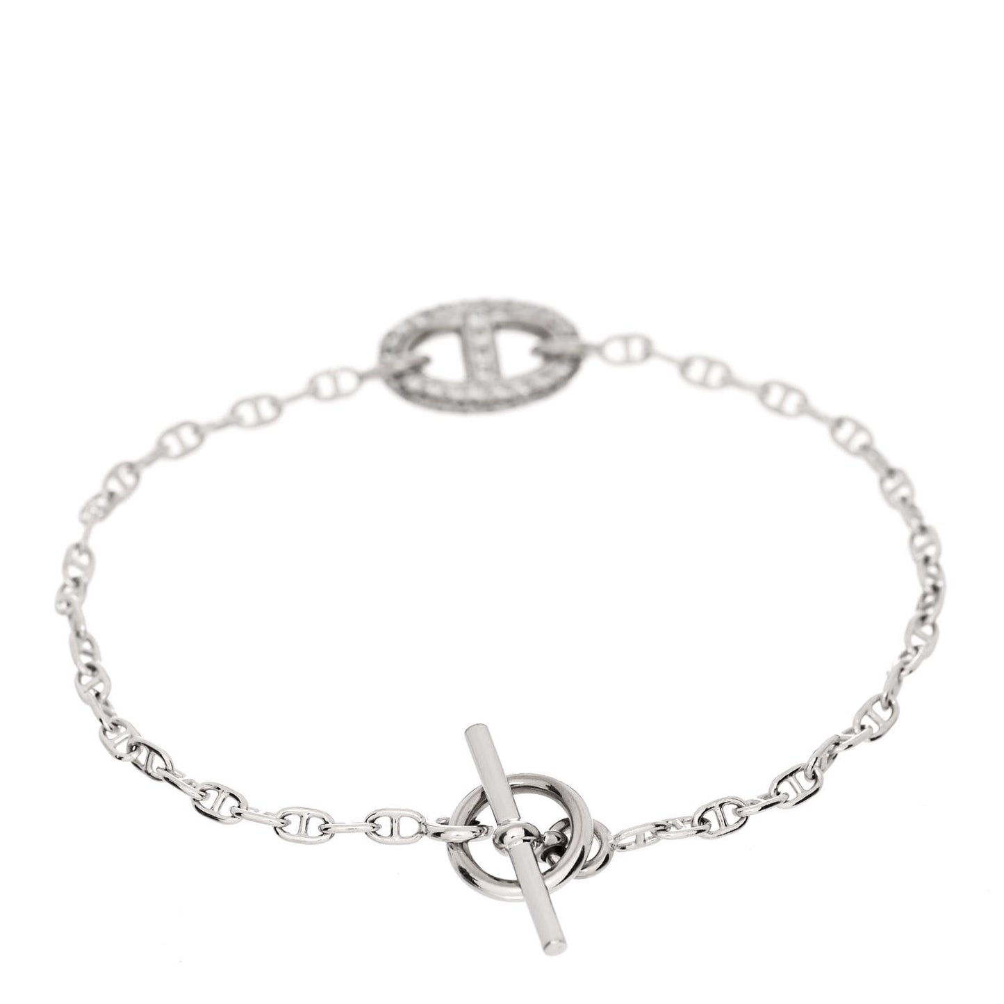 18K White Gold Diamond Farandole Bracelet SH