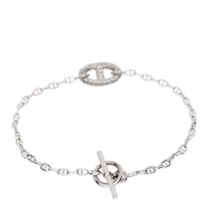 Hermes 18K White Gold Diamond Farandole Bracelet SH 2 of 4