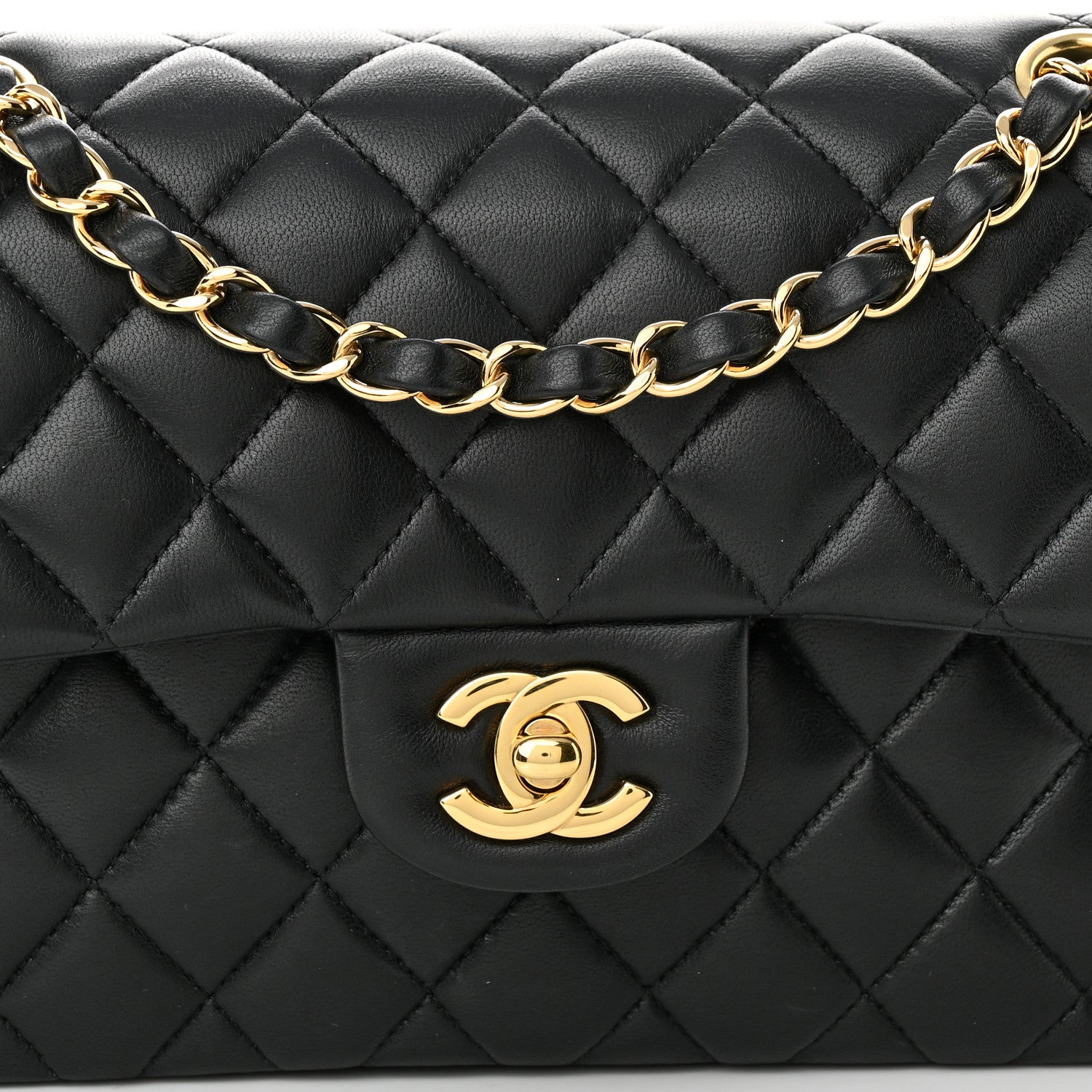 Chanel Lambskin Quilted Small Double Flap Black 8 of 10