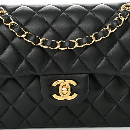 Chanel Lambskin Quilted Small Double Flap Black 8 of 10