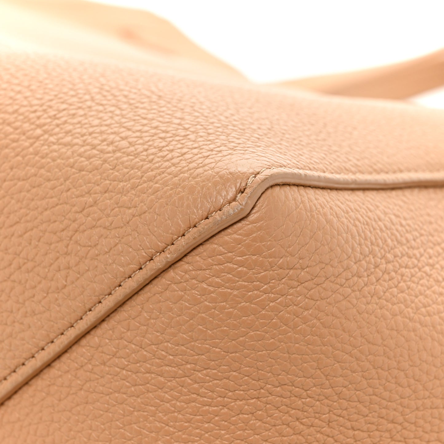 Soft Grained Calfskin Small Belt Cabas Phantom Taupe