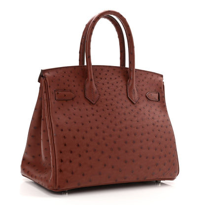 Hermes Ostrich Birkin 30 Brique 3 of 10