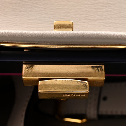 Fendi Vitello Seta Shiny Nappa Medium Peekaboo Iconic Satchel Grigio Polvere Magenta 12 of 12