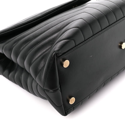Saint Laurent Calfskin Y Quilted Monogram Large Loulou Chain Satchel Black 10 of 12