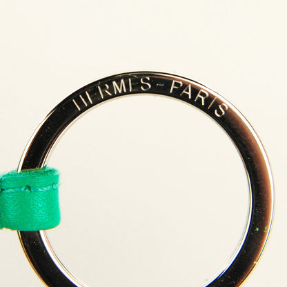 Hermes Lambskin Carmen Tassel Key Holder Menthe 4 of 5