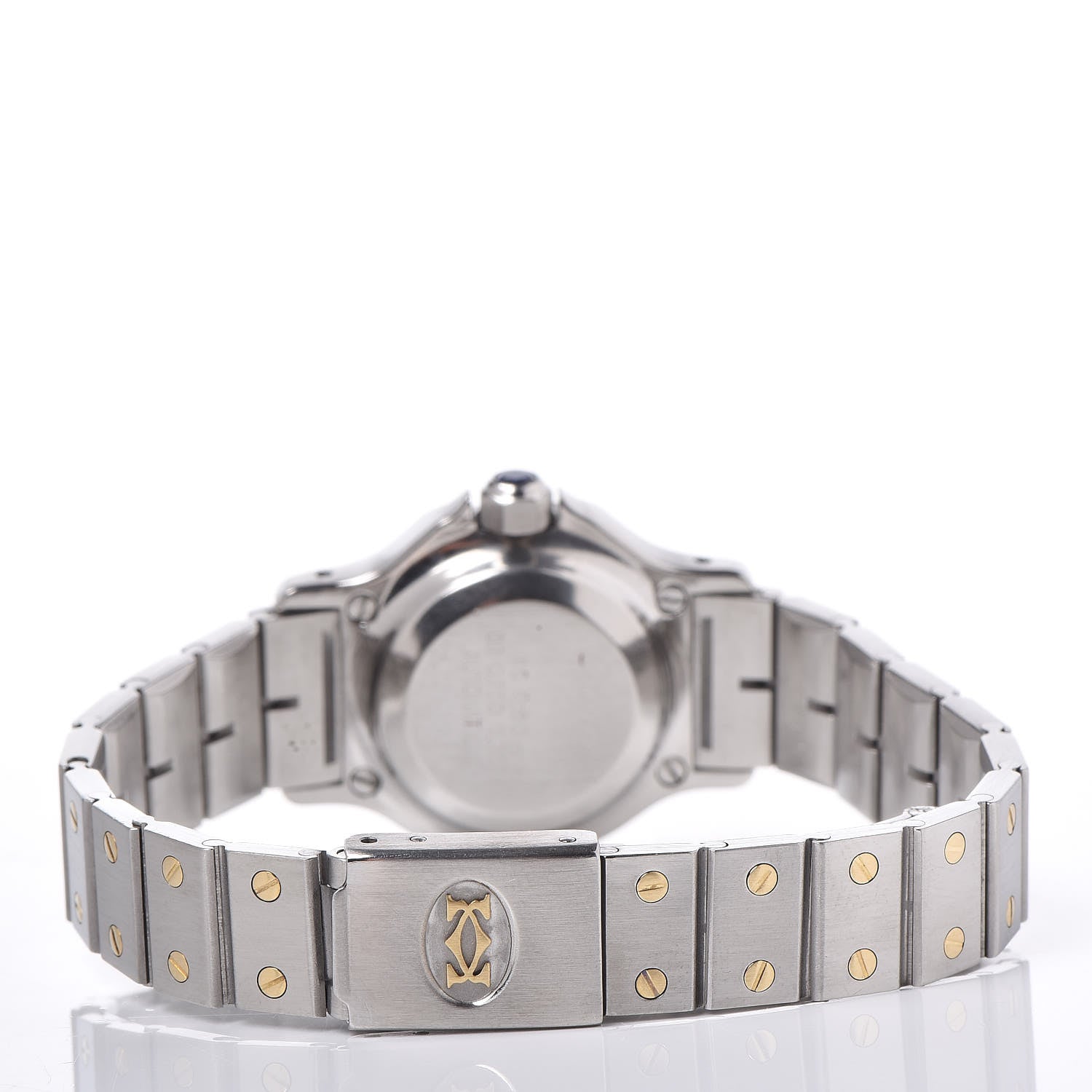 Cartier Stainless Steel 18K Yellow Gold 25mm Santos Octagon Automatic Watch 4 of 6