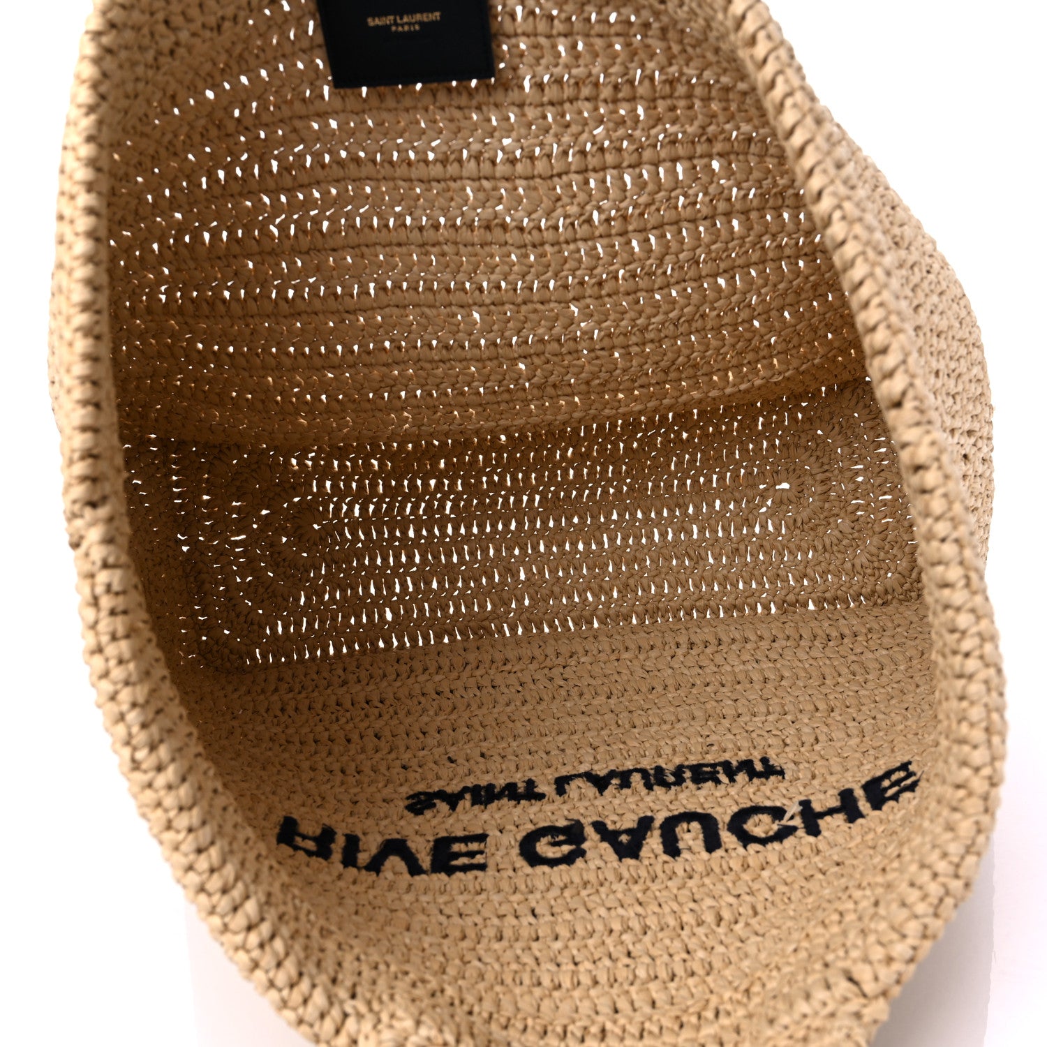 Saint Laurent Raffia Rive Gauche Tote Natural 5 of 9