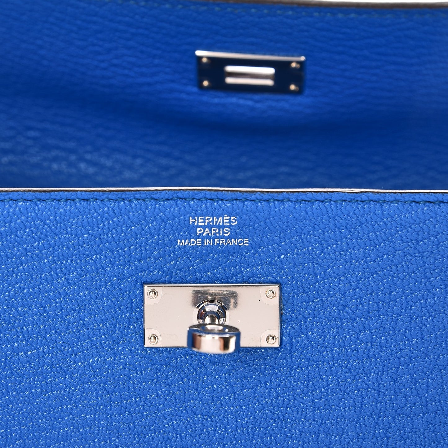 Chevre Mysore Kelly Longue Wallet Bleu Hydra