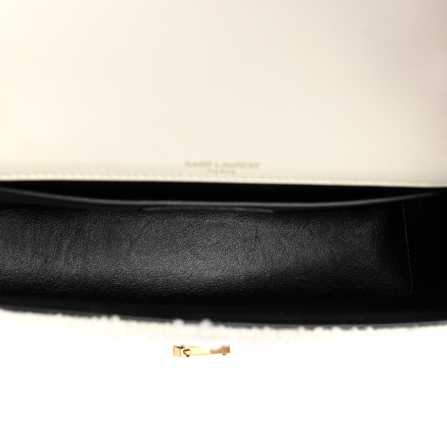 Saint Laurent Boucle Tweed Patchwork Monogram Medium Jamie Baguette Craie 5 of 7
