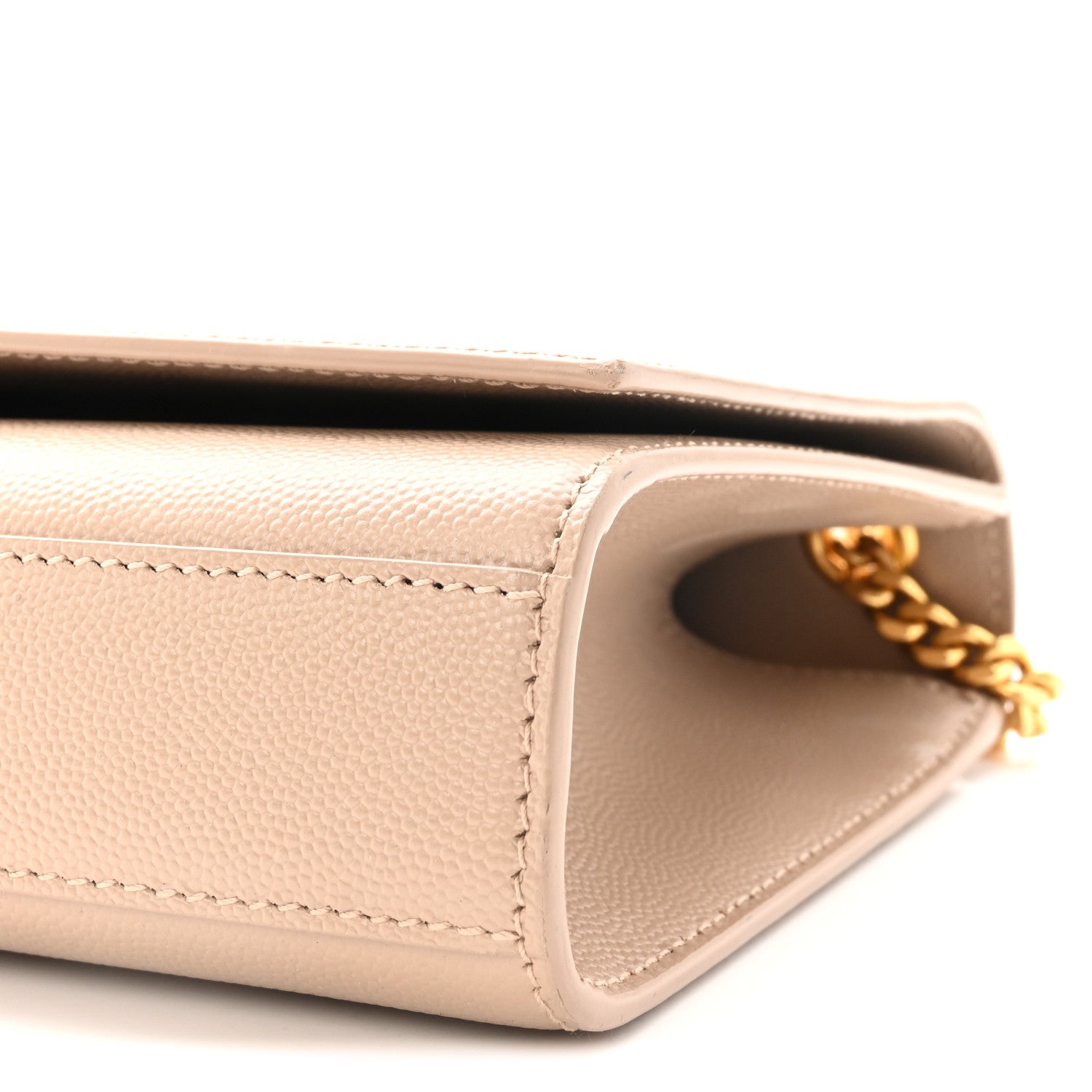 Saint Laurent Grain De Poudre Medium Monogram Kate Satchel Nude Powder 9 of 9