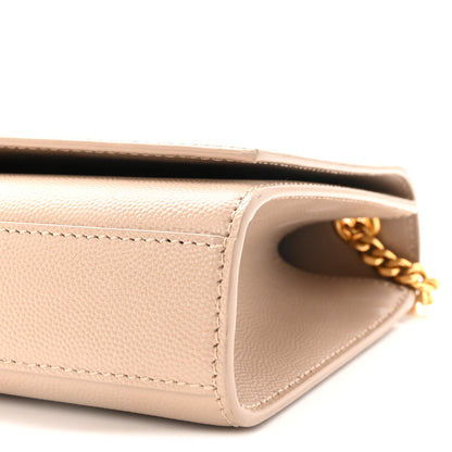 Saint Laurent Grain De Poudre Medium Monogram Kate Satchel Nude Powder 9 of 9