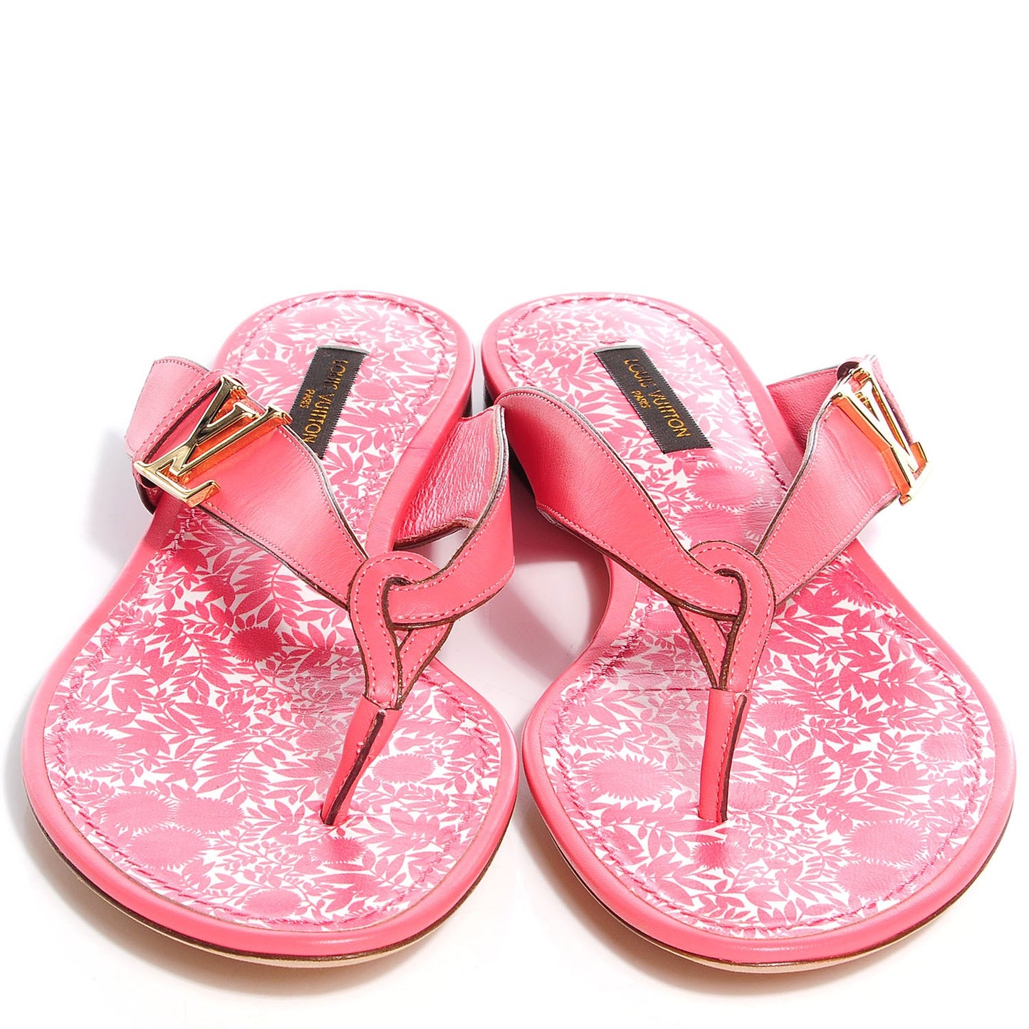 Tropical Knot Flat Thong Sandals Coral Size 37