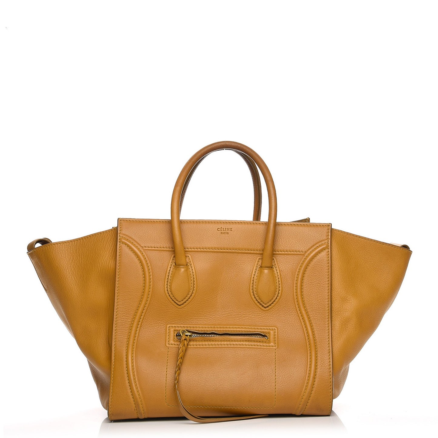Supple Calfskin Medium Phantom Luggage Curry