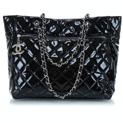 Chanel Patent Quilted Large Chic and Glitter Tote Black 1 of 10