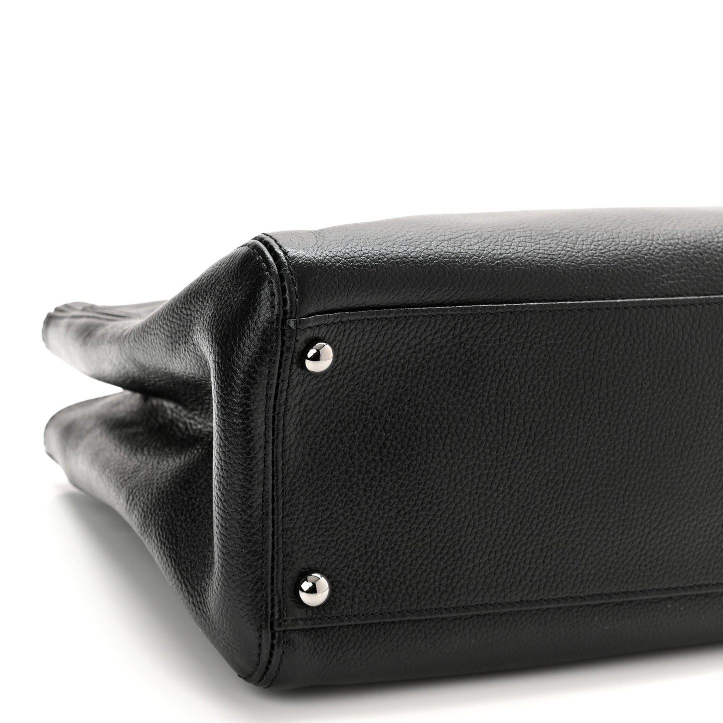 Calfskin Mademoiselle Lock Cerf Executive Shopper Tote Black
